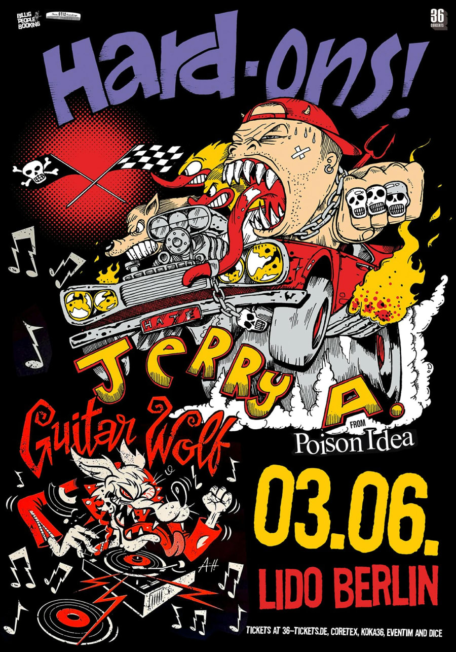 HARD-ONS feat. JERRY A (Poison Idea) + GUITAR WOLF