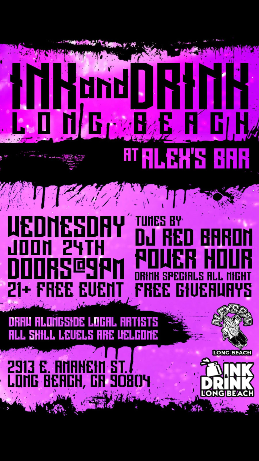 INK AND DRINK with DJ RED BARON