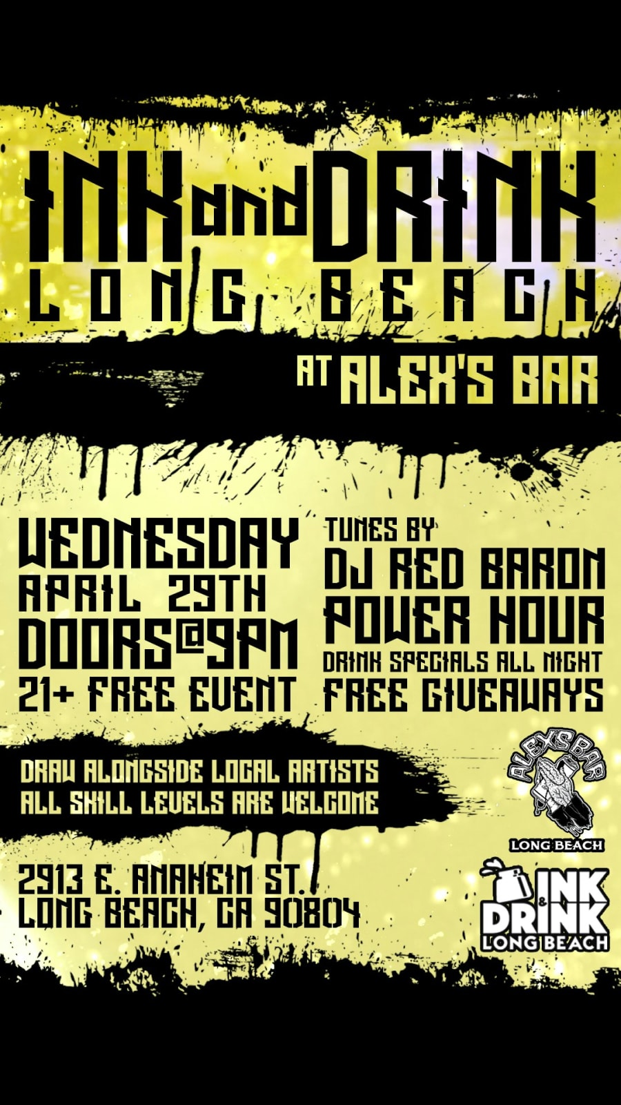 INK AND DRINK with DJ RED BARON