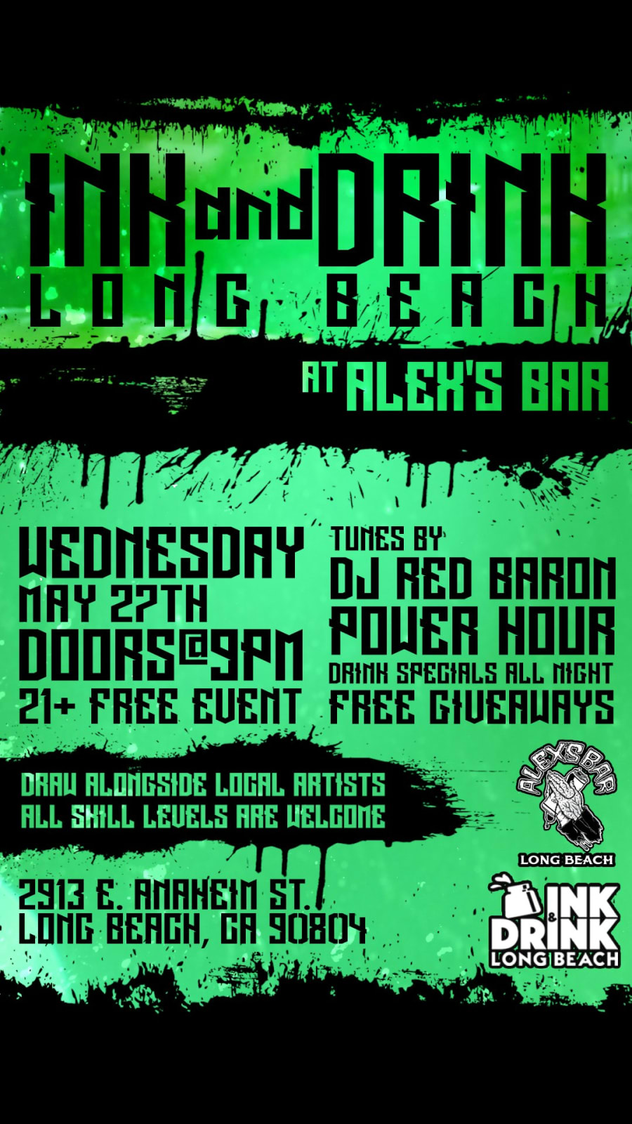 INK AND DRINK with DJ RED BARON