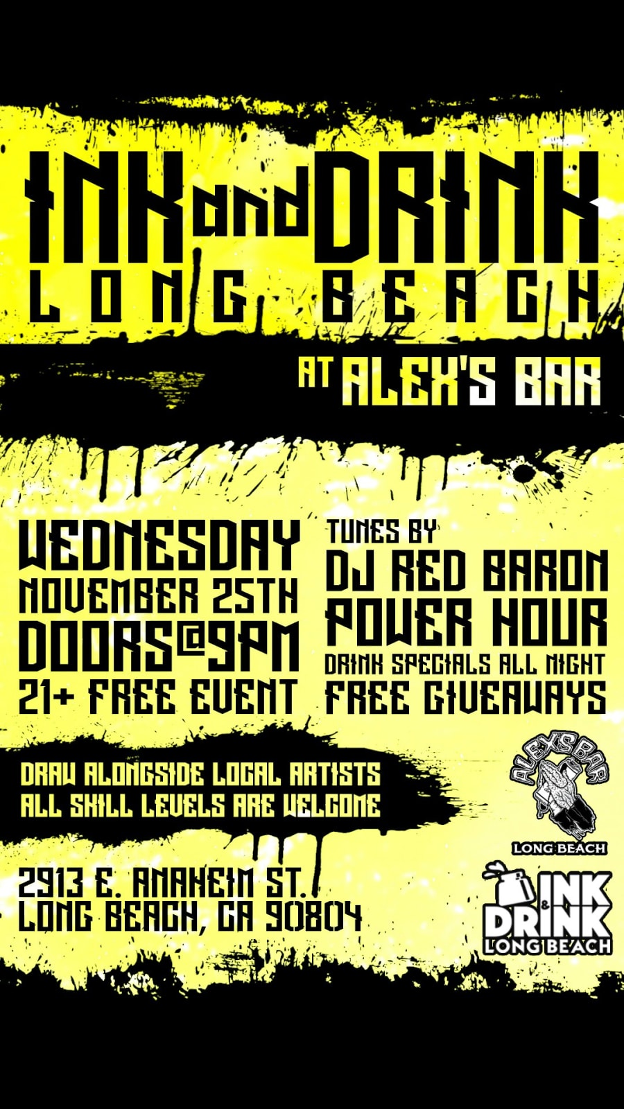 INK AND DRINK with DJ RED BARON