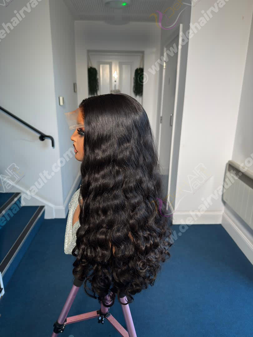 Wig Luna natural: 14 inches Raw Filipino bounce / Raw 5x5 14 inches Filipino bouncy wig. - Image 4
