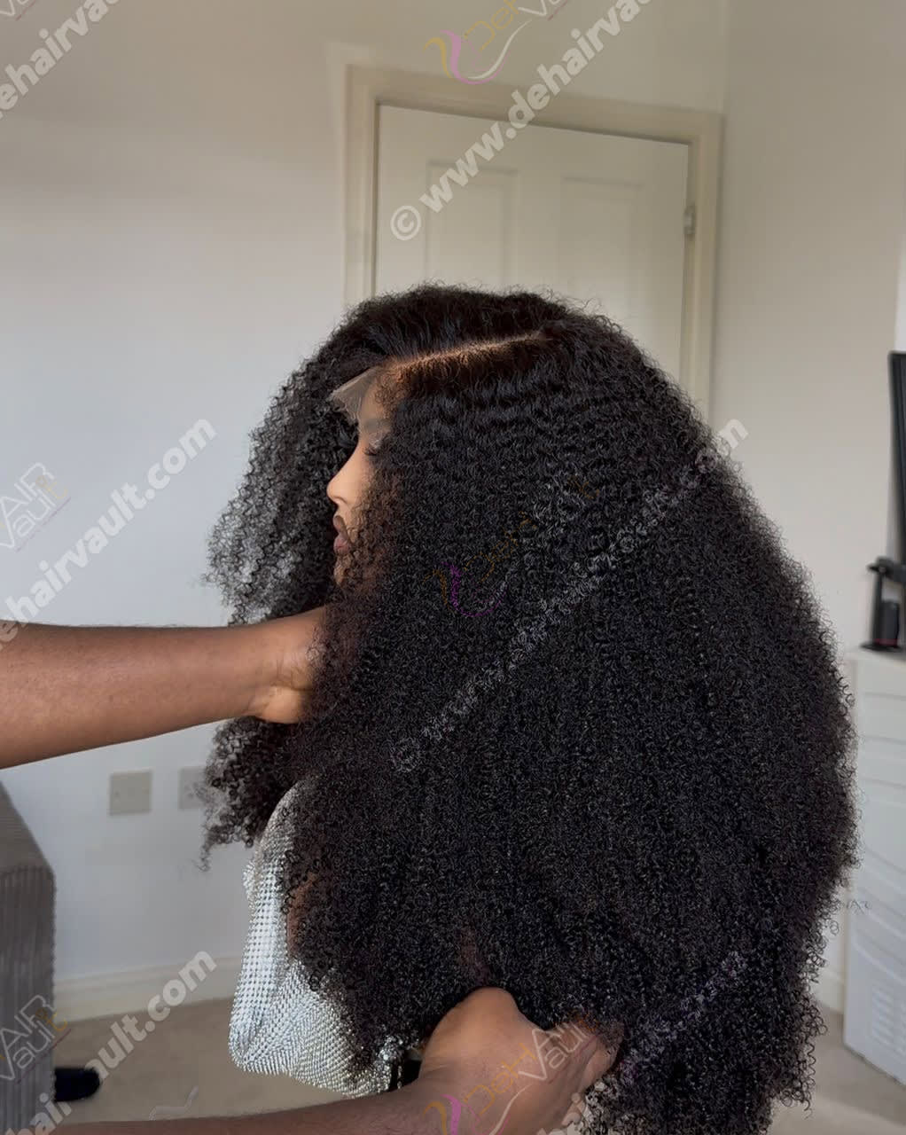 Wig Natural | 20-inch Super Double Drawn Afro Curly – 5x5 Closure (300g) - Image 2