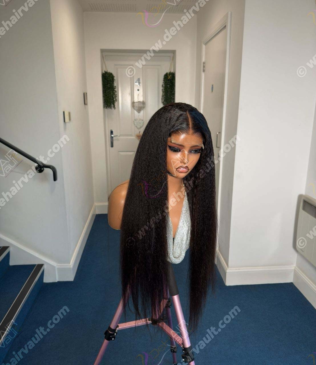 Wig Kinks | 26-inch SDD Kinky Straight Wig – 5x5 Swiss Closure (250g) - Image 4