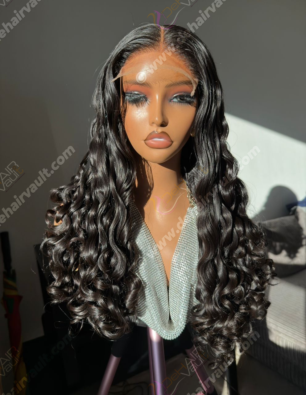 Wig Aby | 20-inch Raw Indian Curly Hair – 5x5 HD Closure (400g) - Image 2