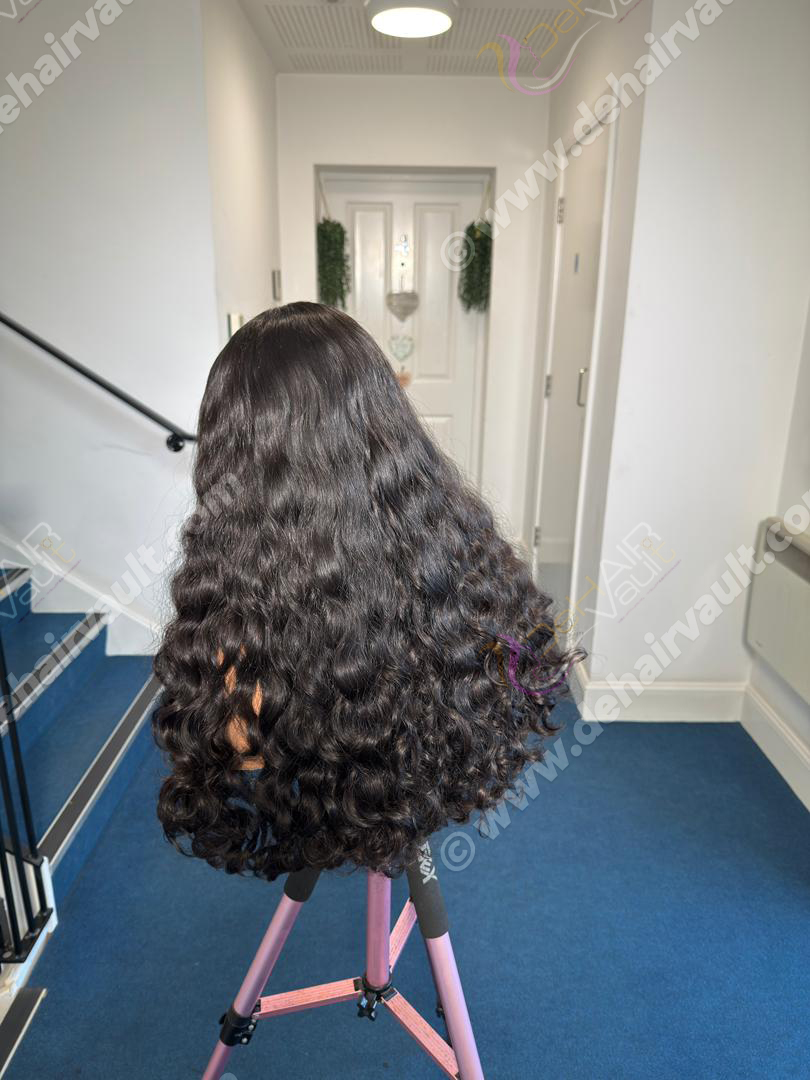 Wig Charu | 20-inch Raw Indian Curly Hair – 5x5 HD Closure (400g) - Image 5