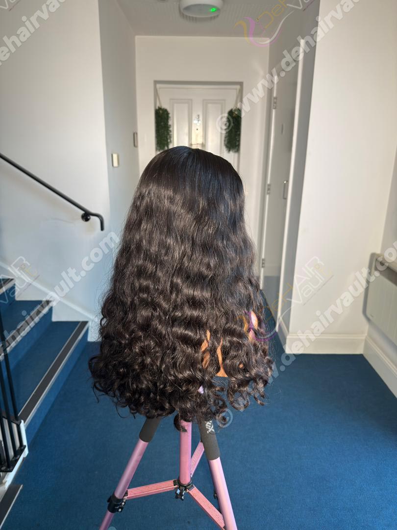 Wig Charu | 20-inch Raw Indian Curly Hair – 5x5 HD Closure (400g) - Image 3