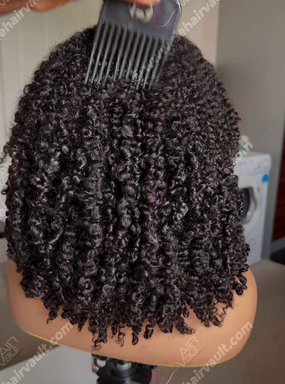 Wig Nature | 16-inch Super Double Drawn Kinky Curly Hair – 5x5 HD Closure (200g) - Image 5