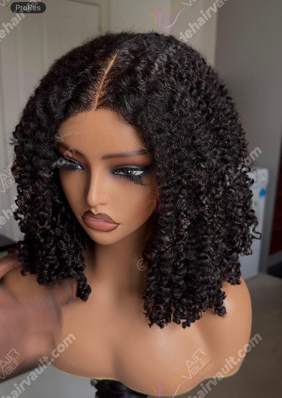 Wig Nature | 16-inch Super Double Drawn Kinky Curly Hair – 5x5 HD Closure (200g) - Image 4