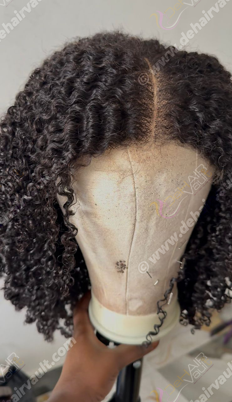 Wig Nature | 16-inch Super Double Drawn Kinky Curly Hair – 5x5 HD Closure (200g) - Image 3