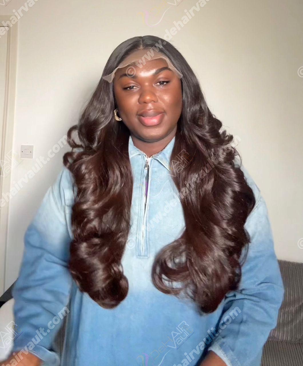 Wig Drel | 22-inch Raw Filipino Bouncy Hair – 6x6 Closure (500g) - Image 3