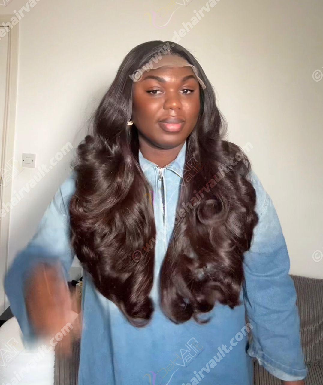 Wig Drel | 22-inch Raw Filipino Bouncy Hair – 6x6 Closure (500g) - Image 4