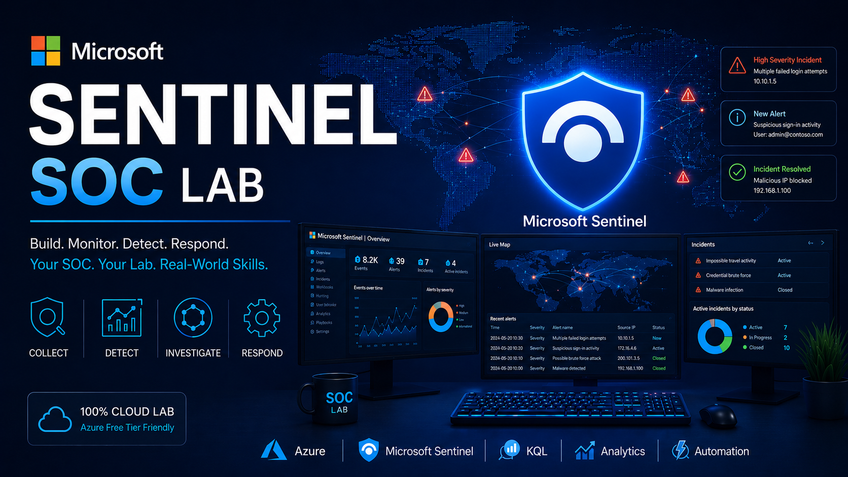 Building a Real SOC Lab with Microsoft Sentinel from Scratch
