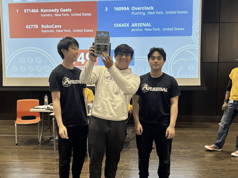 Team posing after winning the Wildcats Qualifier