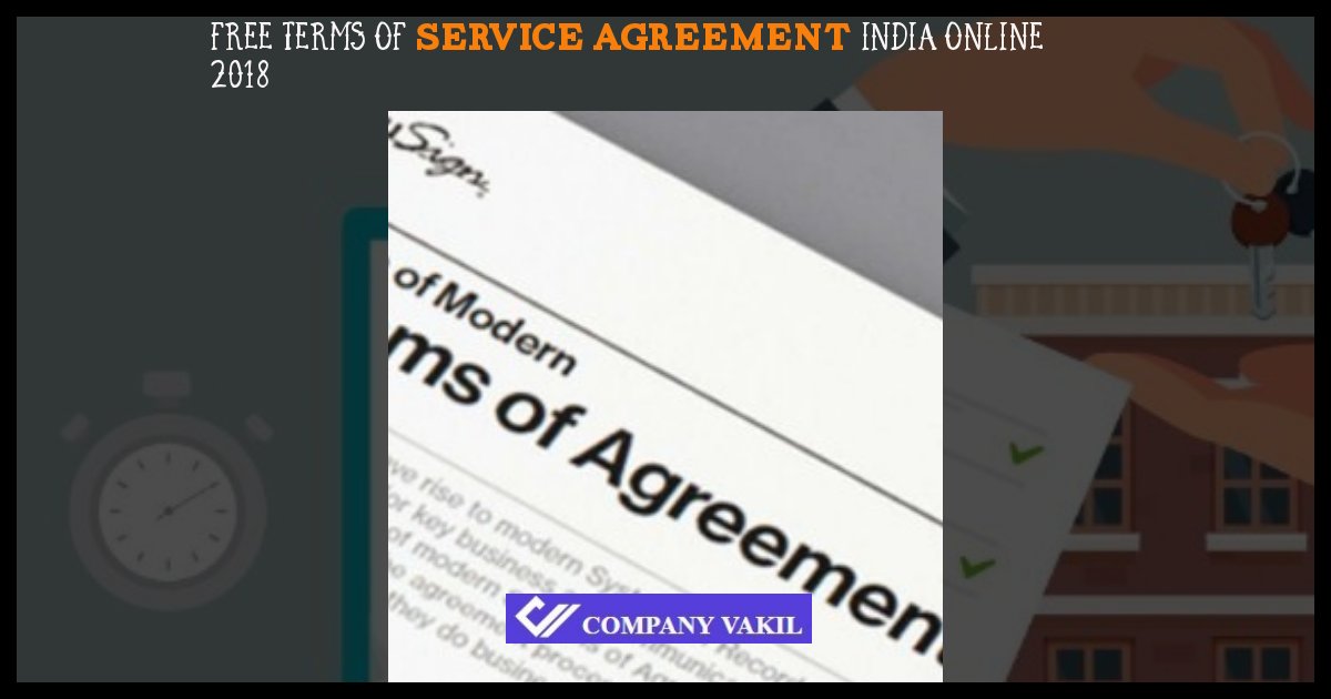 free terms of service agreement India Online