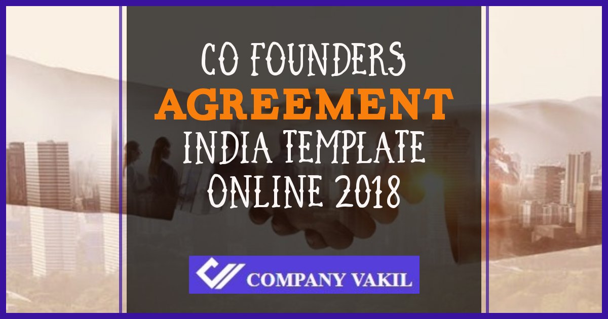 startup founder agreement template india online