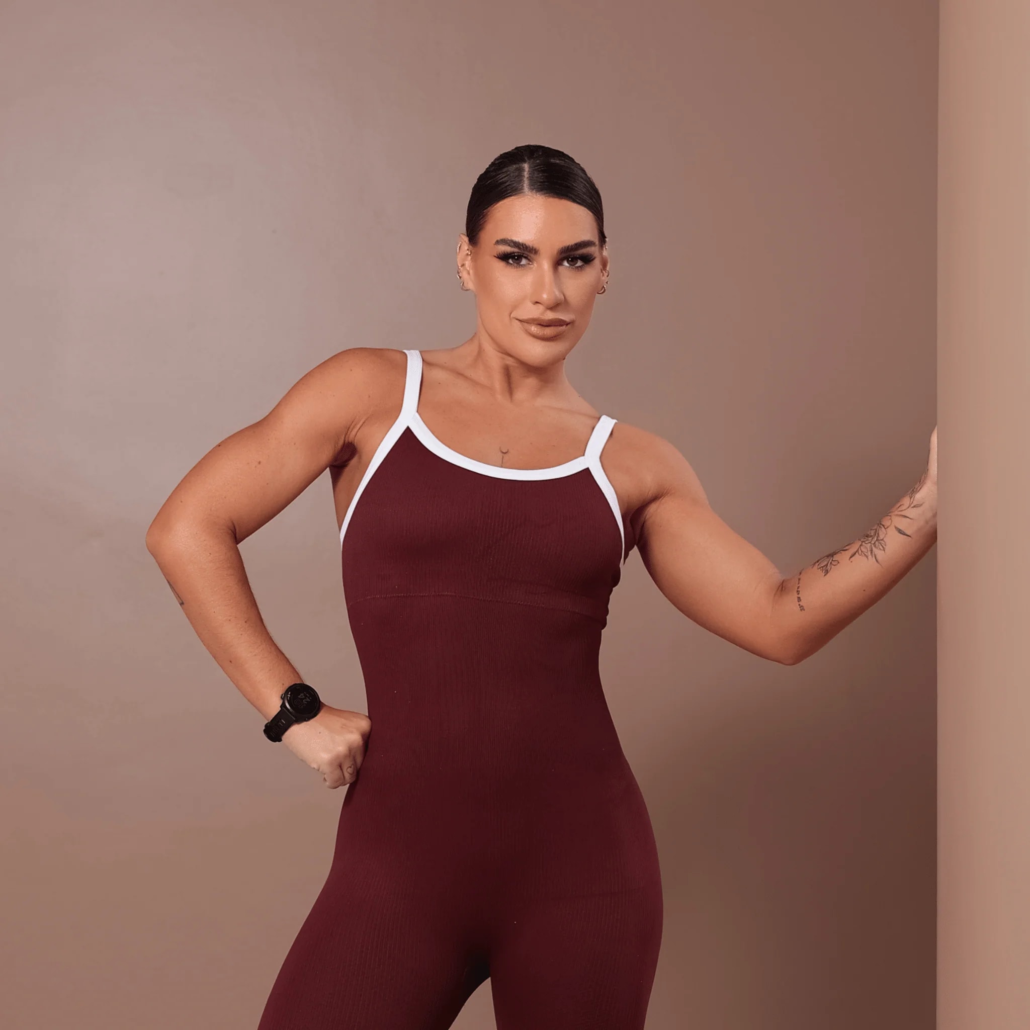 Macacão Fit Power Marrom