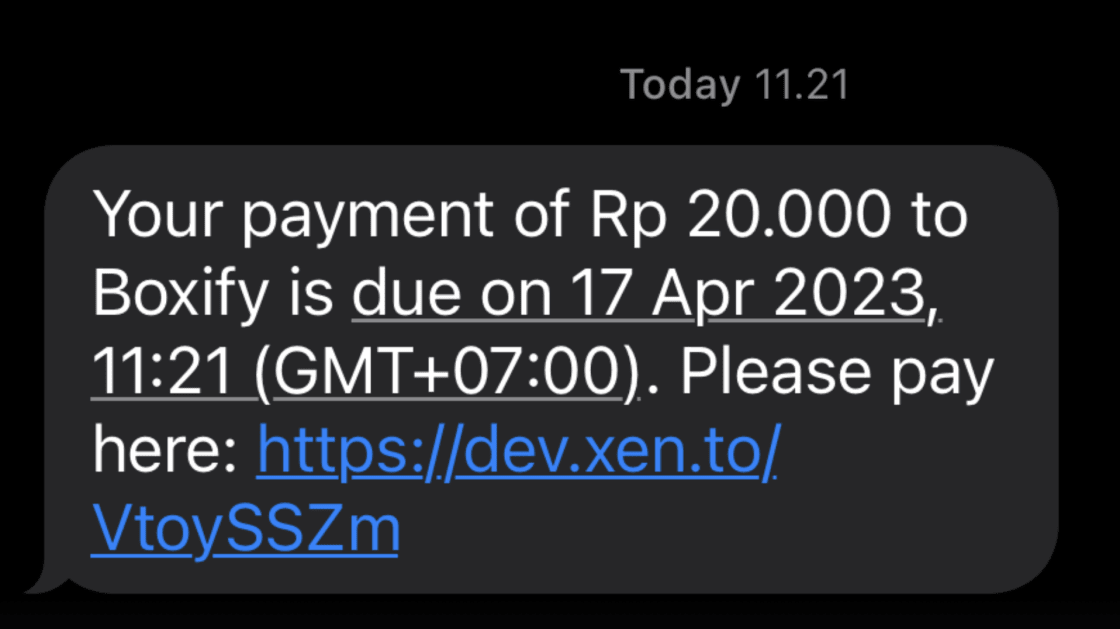 SMS akan dikirim dari Plus_SMS