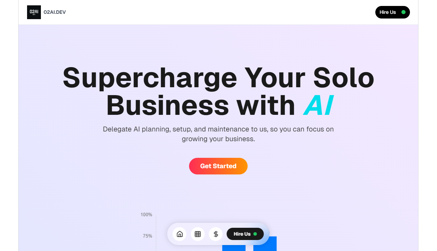 Delegate AI planning, setup, and maintenance to us, so you can focus on growing your business.