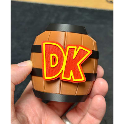Suporte Controle Pro Nintendo Switch Donkey Kong DK Barril Decorativo Gamer 3D em impressão 3D — Moldz3D — foto 8