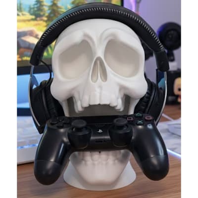 Suporte Headset Controle Gamer Caveira 20cm Horror para PS5 PS4 PC Decorativo em impressão 3D — Moldz3D — foto 9