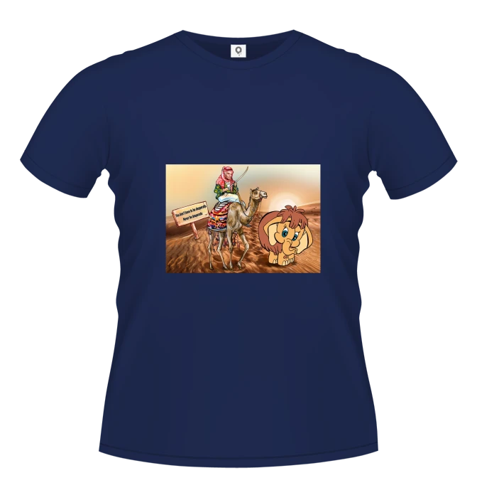 Desert Shenanigans: Itzhak Shamir and Mamantuinak in a desert — shirt design by Alex Glushenkov