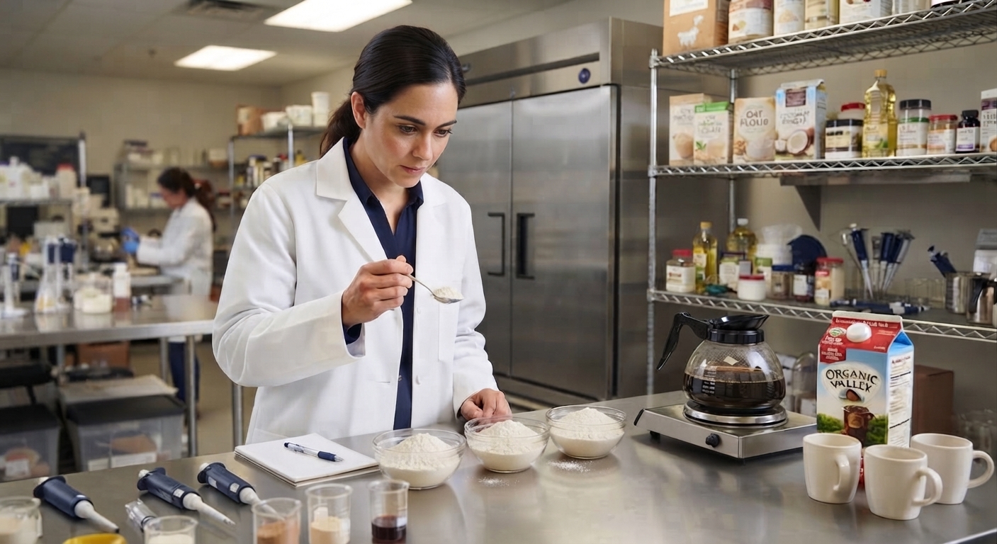 Product development team working in a laboratory