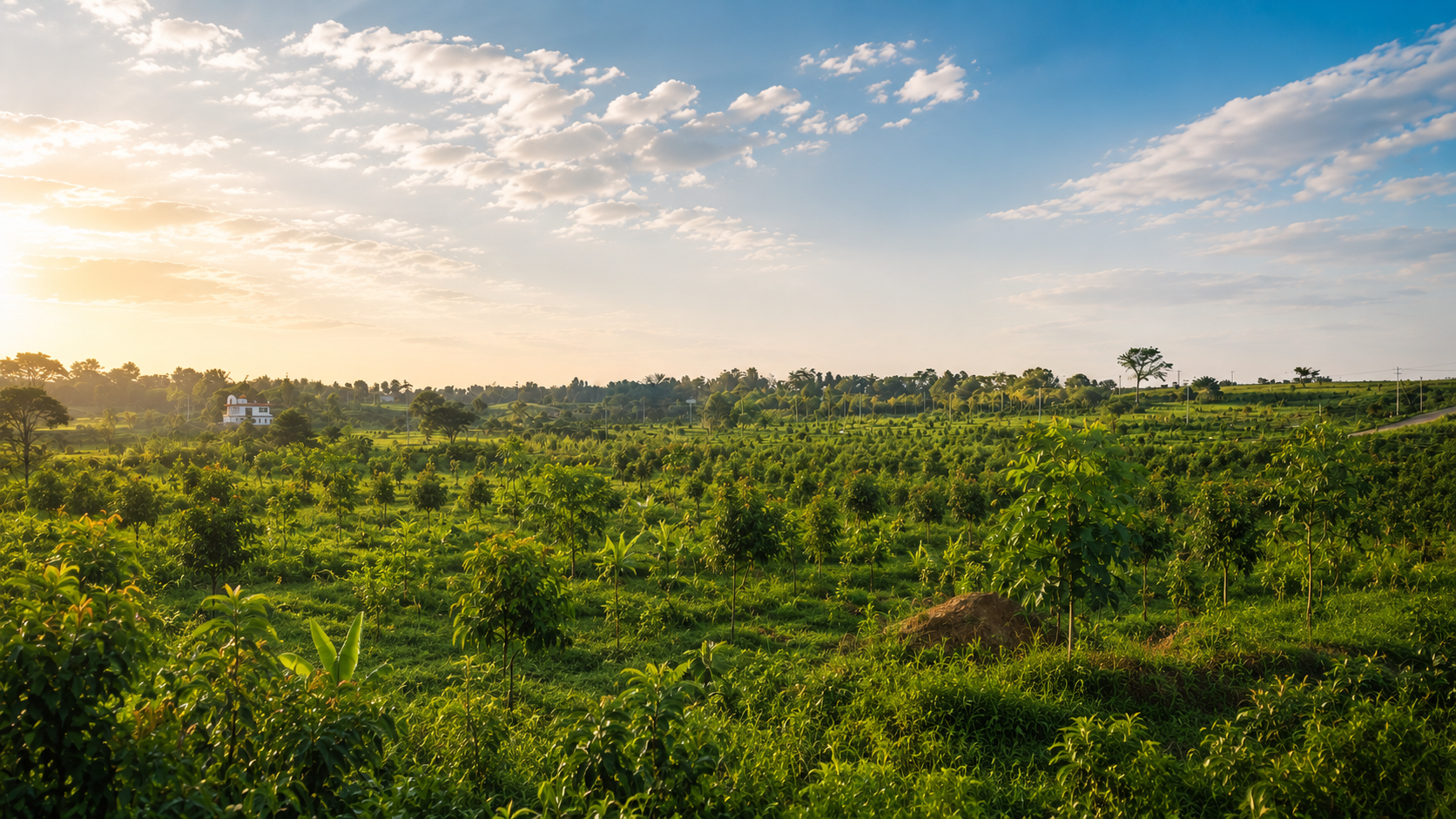 Sambrahma food forest and permaculture planting