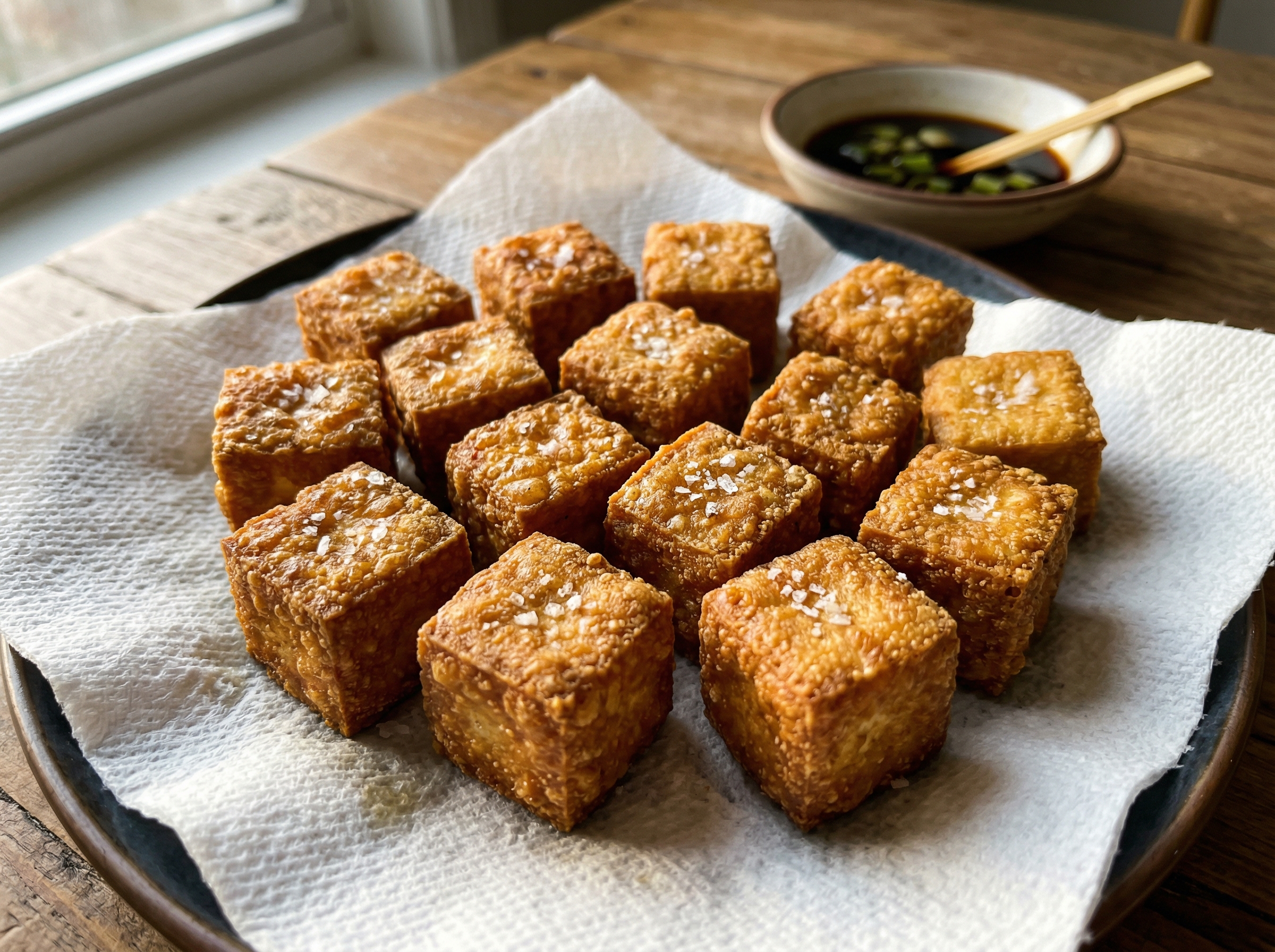 Fried Tofu with Garlic Sauce