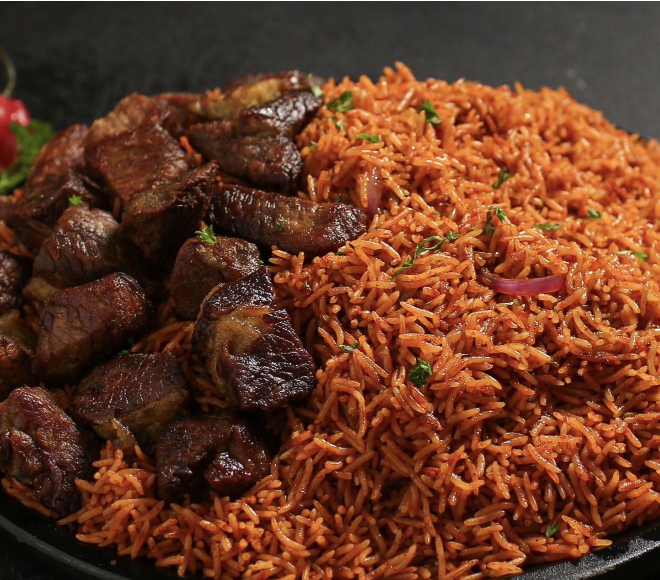 Jollof rice with Chicken/beef