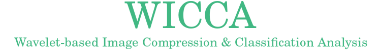 WICCA: Wavelet-based Image Compression and Classification Analysis