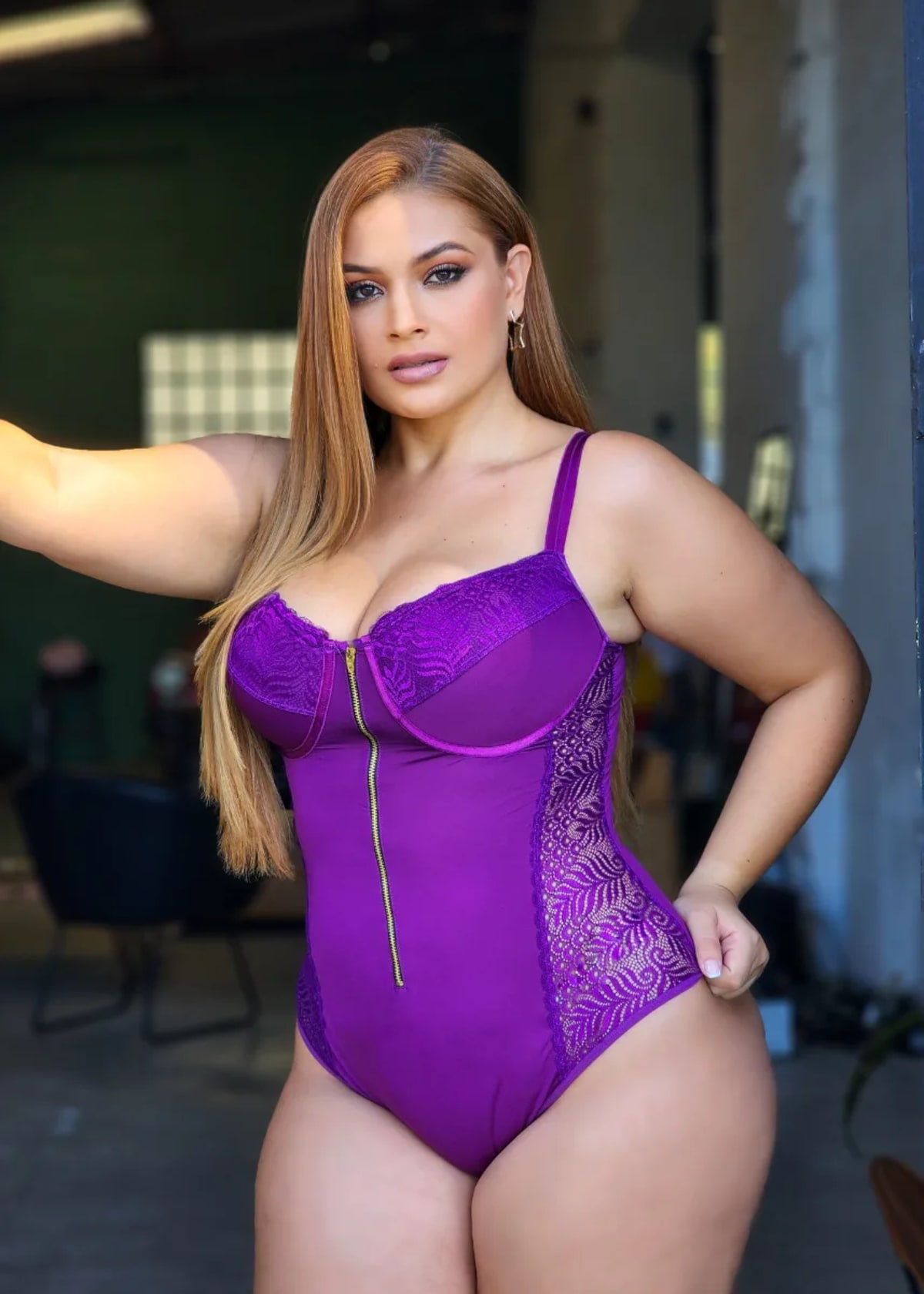 Body Encaje con Cremallera – Tallas Grandes | Vicsy — vista principal