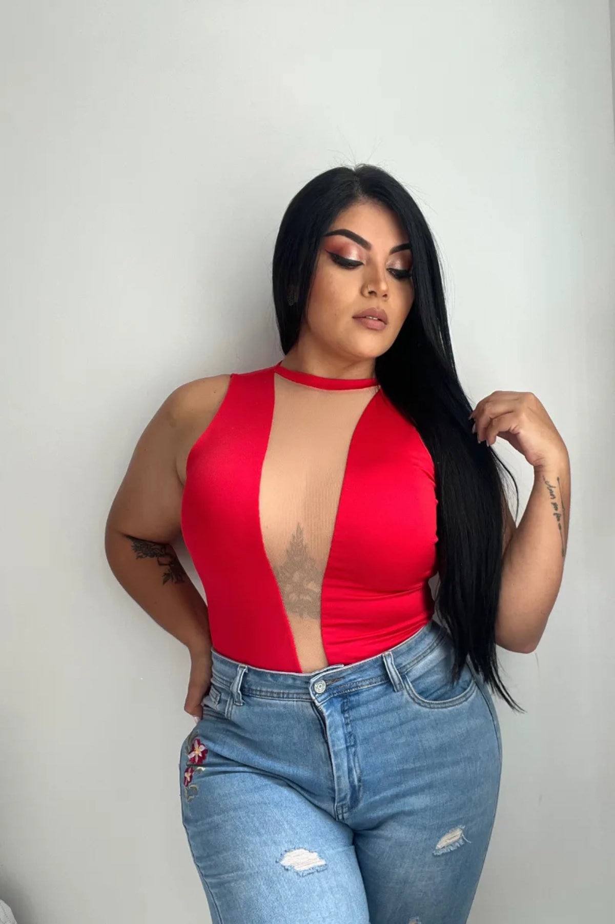Body Mesh Cuello Alto – Tallas Grandes | Vicsy — vista principal