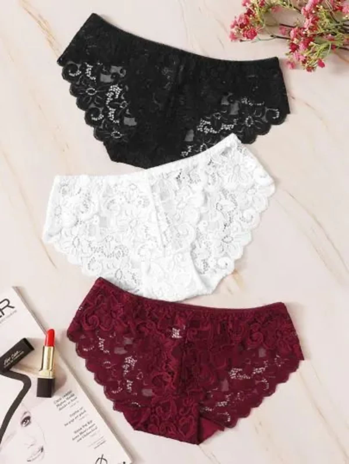 Panty de Encaje Pack X3 – para Todas las Tallas | Vicsy — vista principal