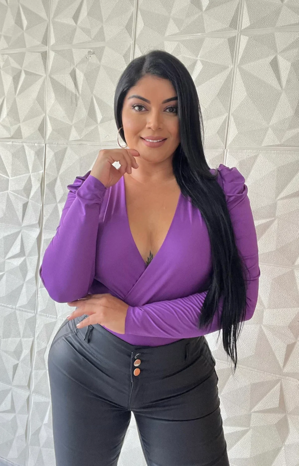 Body Cruzado Manga Larga  – Tallas Grandes | Vicsy — vista principal