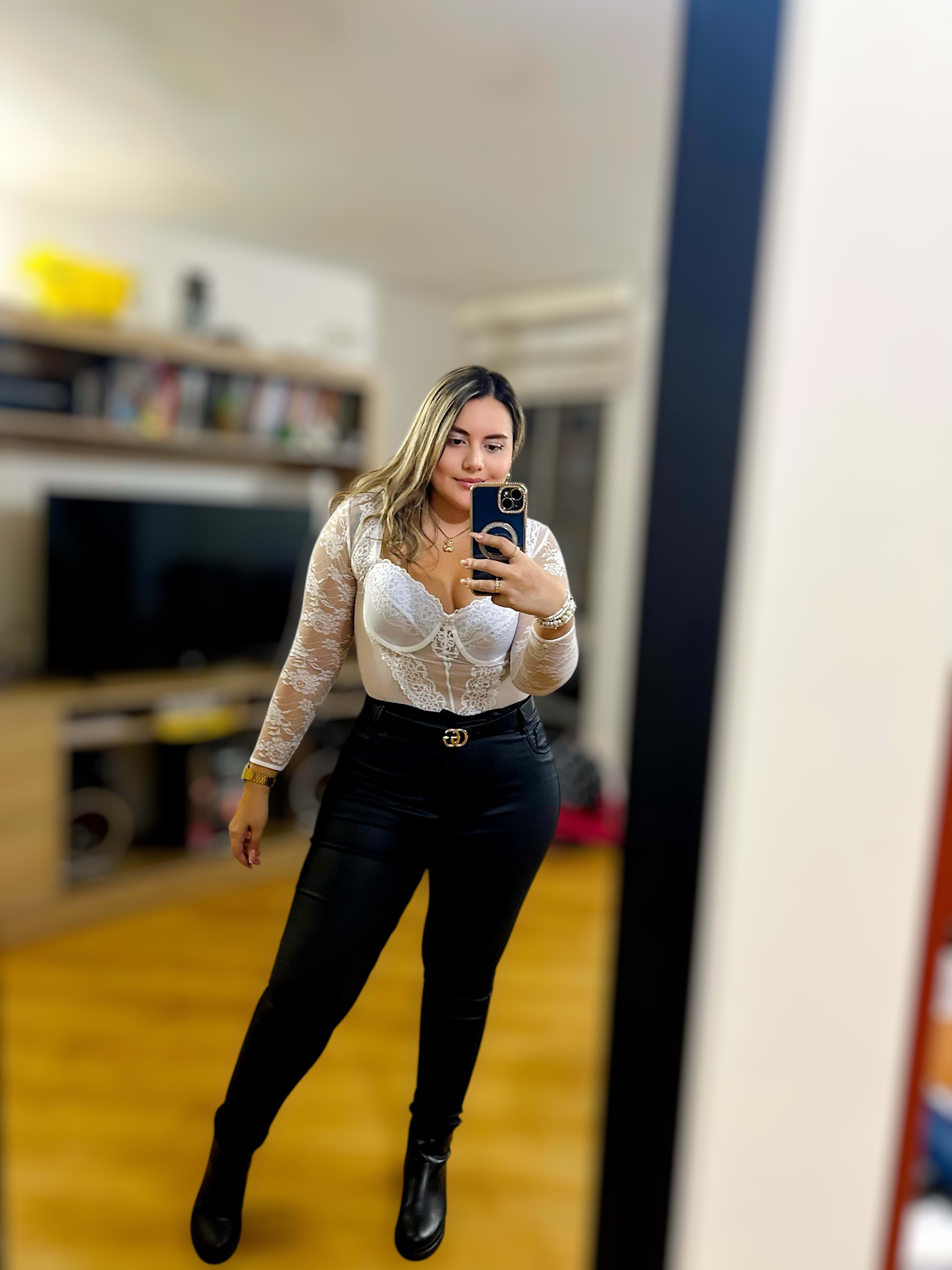 Body Encaje Manga Larga