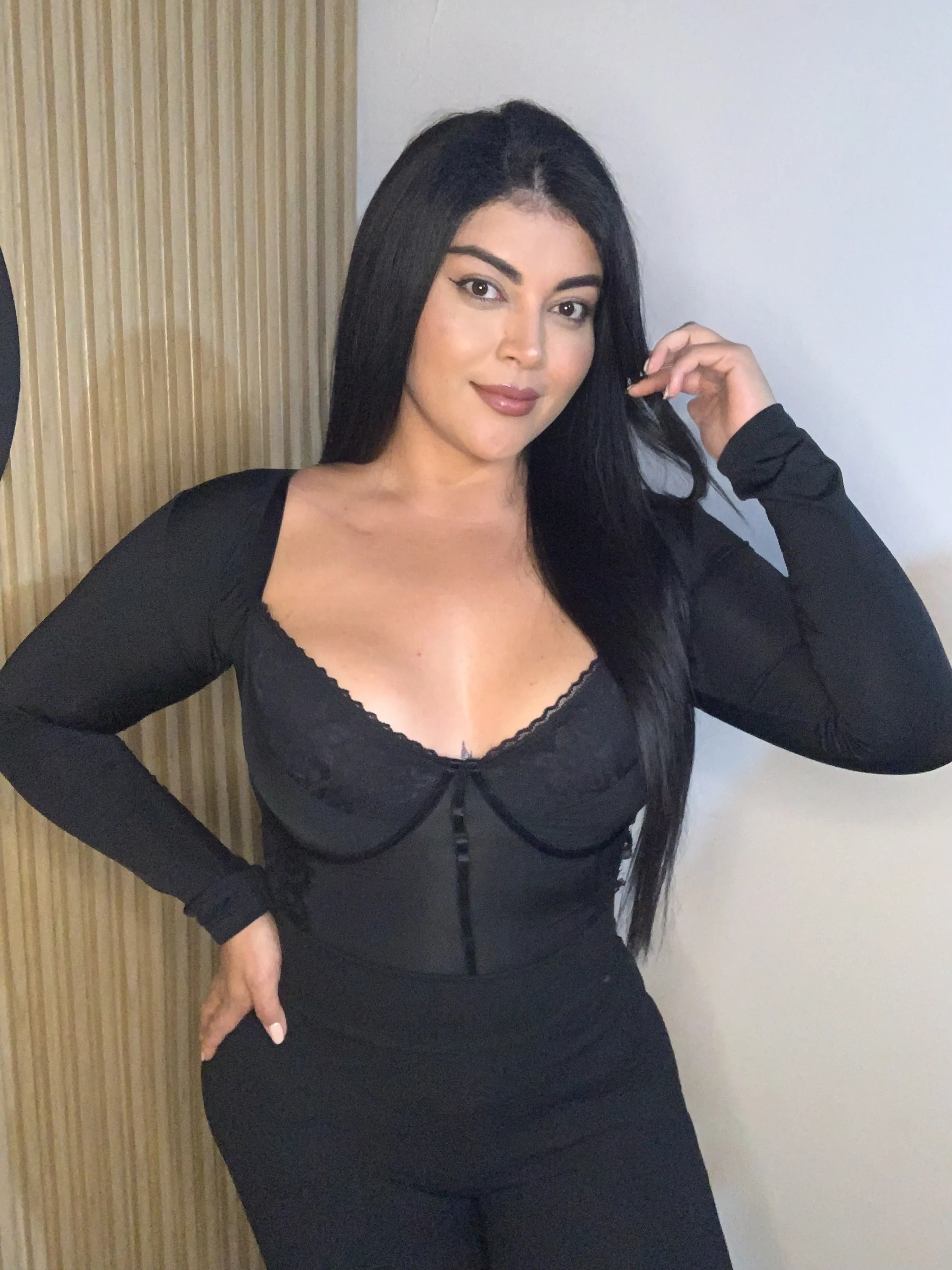 Body en Encaje Manga Larga – Tallas Grandes | Vicsy