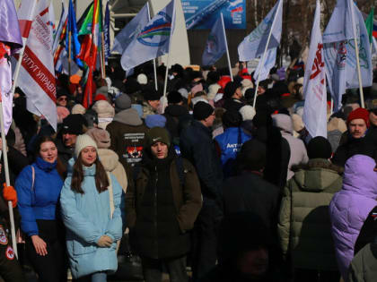 Митинг в честь десятой Крымской весны собрал толпы новосибирцев