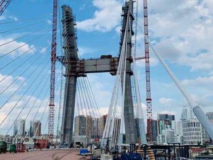В Новосибирске смонтировали все ванты в русловом пролёте четвёртого моста