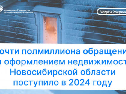 Почти полмиллиона обращений за оформлением недвижимости Новосибирской области поступило в 2024 году