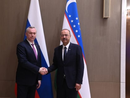 Премьер-министр Республики Узбекистан Абдулла Арипов и губернатор Андрей Травников провели в Ташкенте рабочую встречу