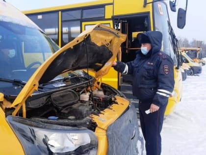 Сотрудники Госавтоинспекции Новосибирска проверили техническое состояние школьных автобусов