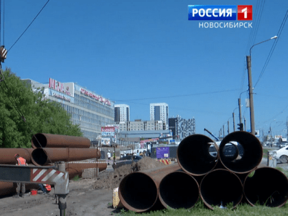 В Новосибирске приступили к большому ремонту теплосети на Гусинобродском шоссе