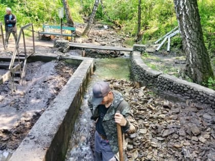 В Искитимском районе удалось восстановить купель на Святом Ключе