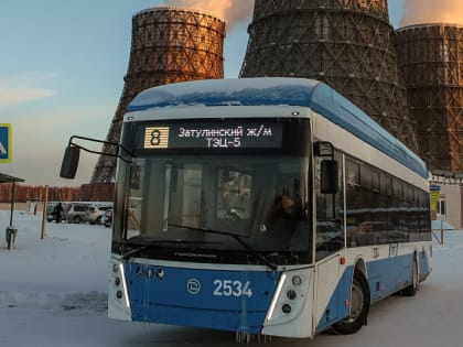 Новый троллейбус №8 в Новосибирске прошёл проверку 25-градусным морозом