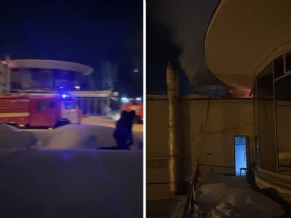 В новосибирском Академгородке загорелся торговый центр