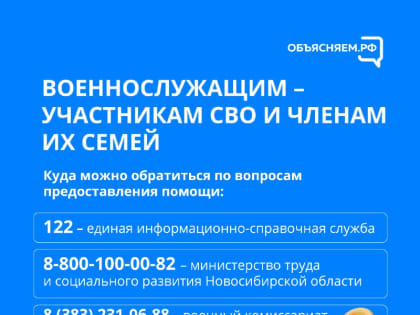 Горячие линии для военнослужащих СВО и их семей