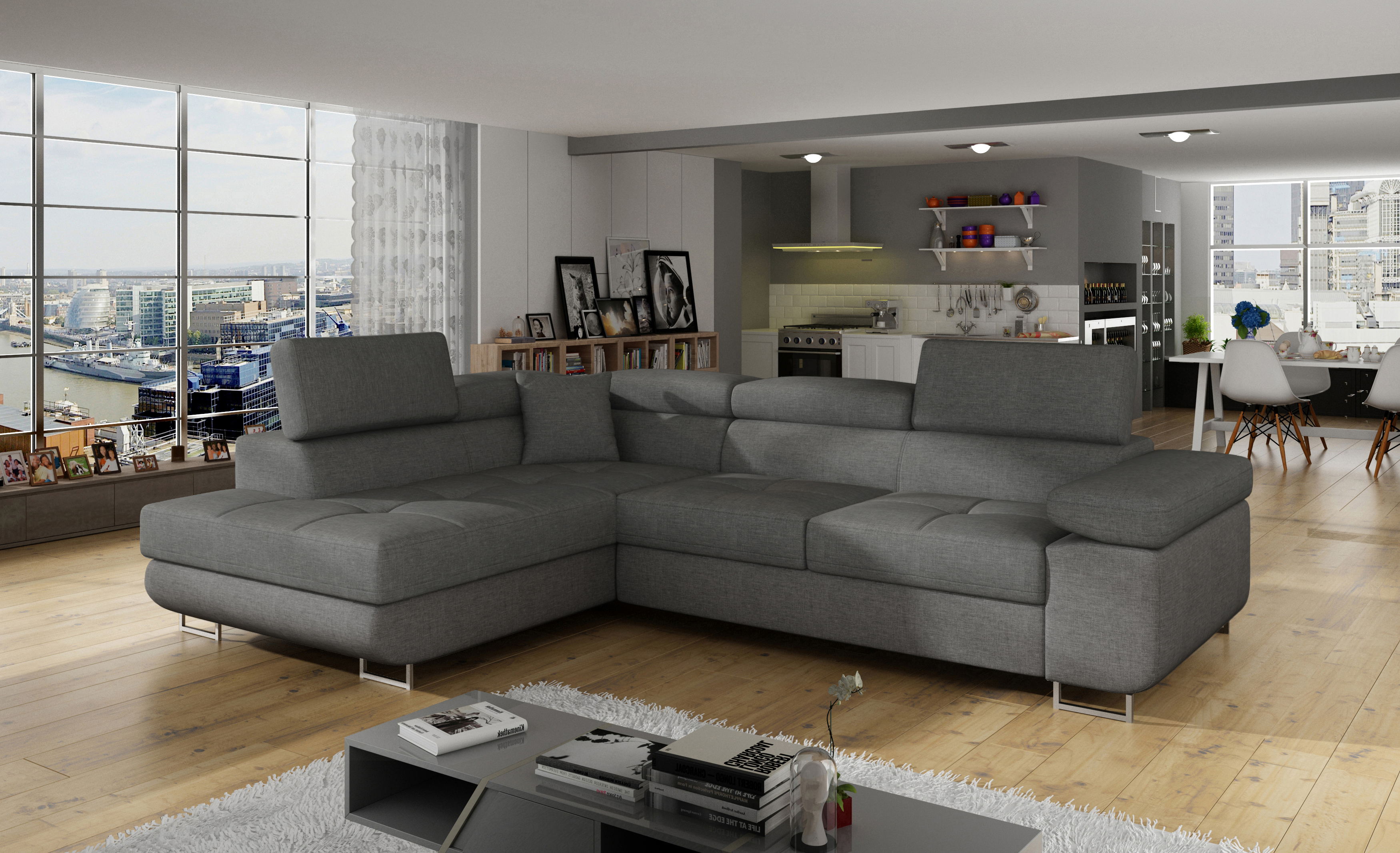 Rohová sedací souprava ANTON Sawana 21 (levé provedení)