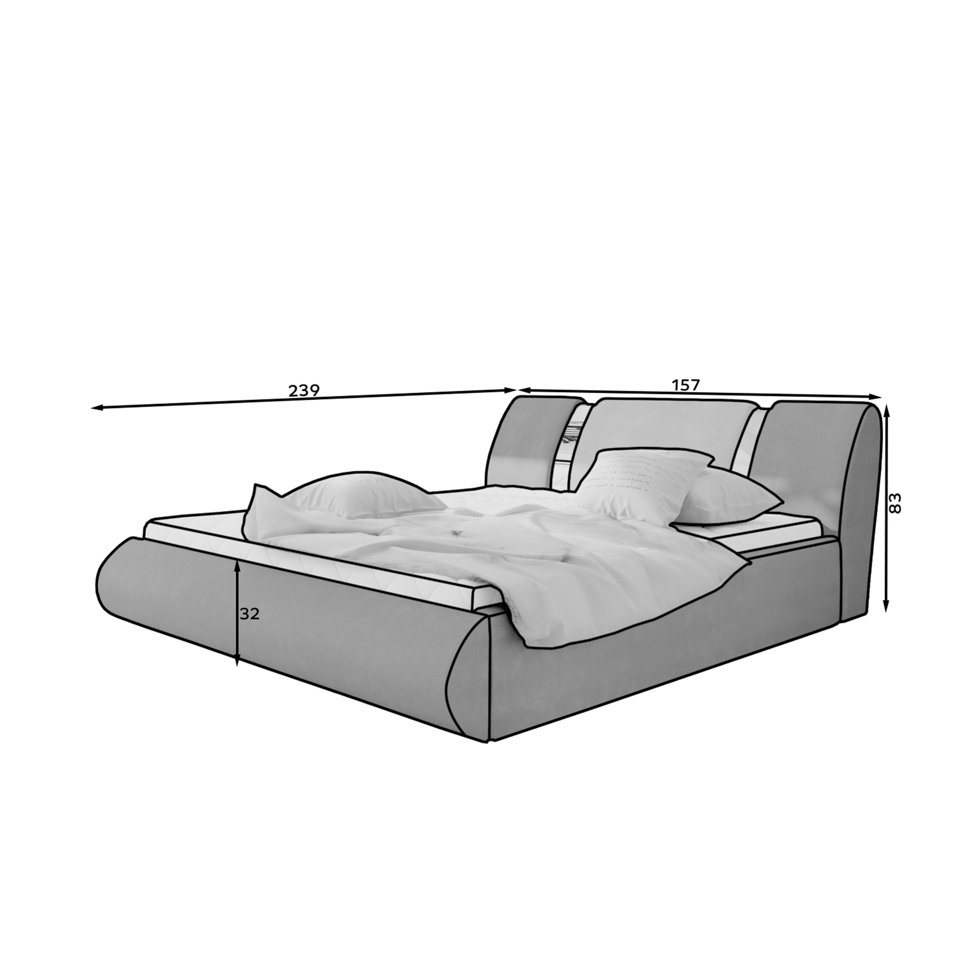 Postel FLAVIO 140,160,180x200 (různé varianty)