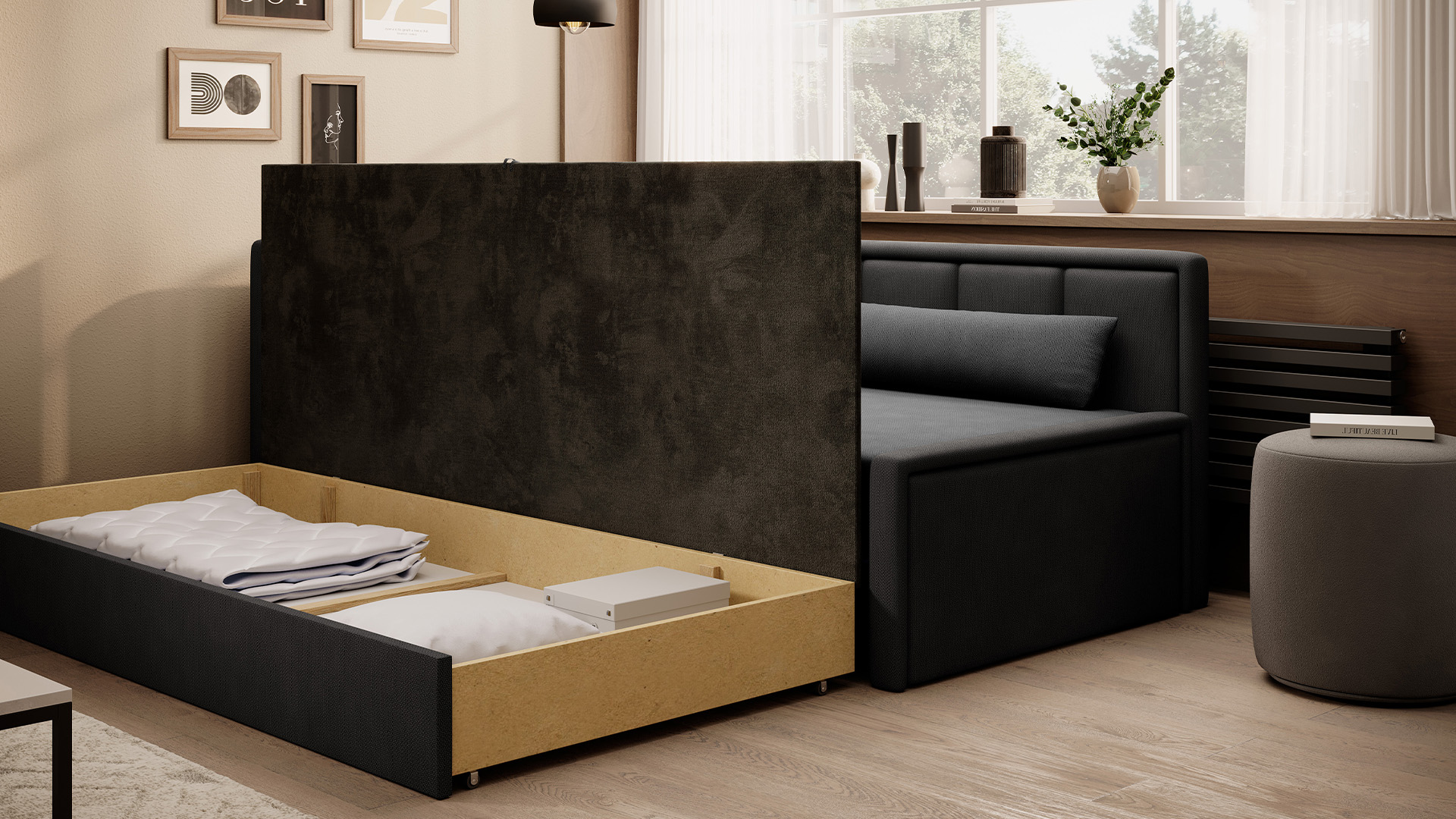 Rozkládací pohovka FULGEO Poco 4, Poco 10 (levé provedení)